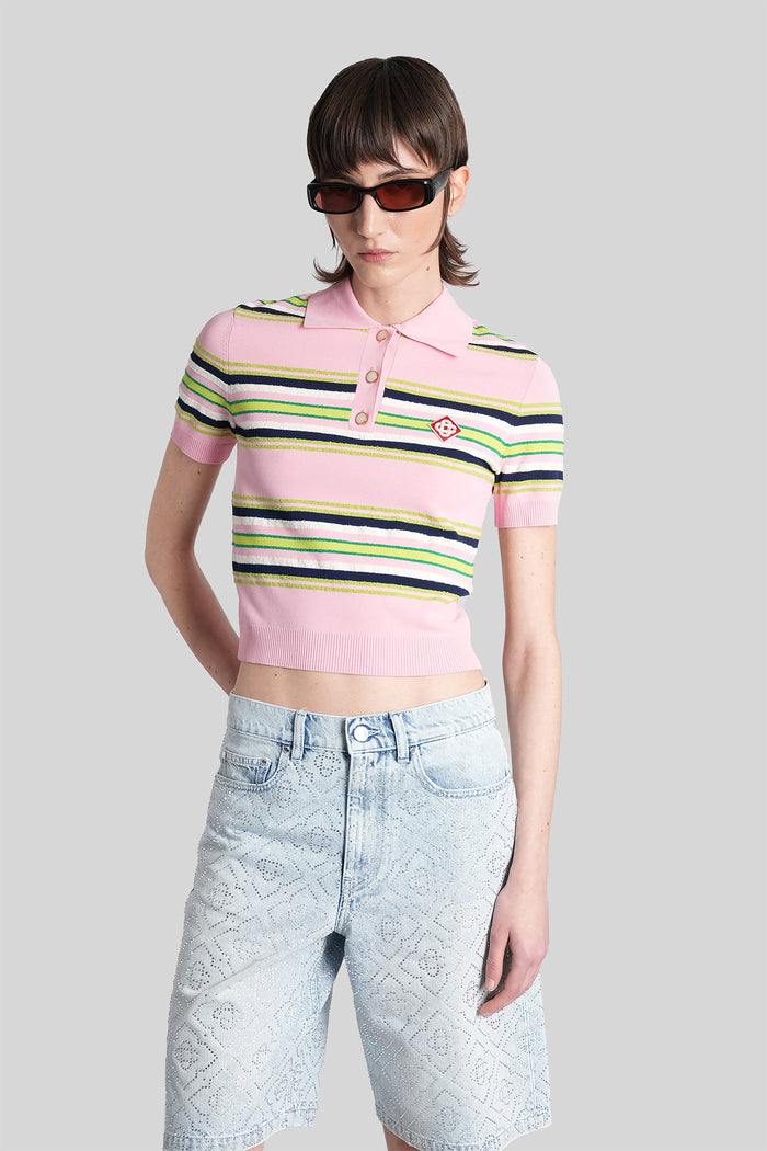 Polo Rose-Pink Viscose Abbigliamento