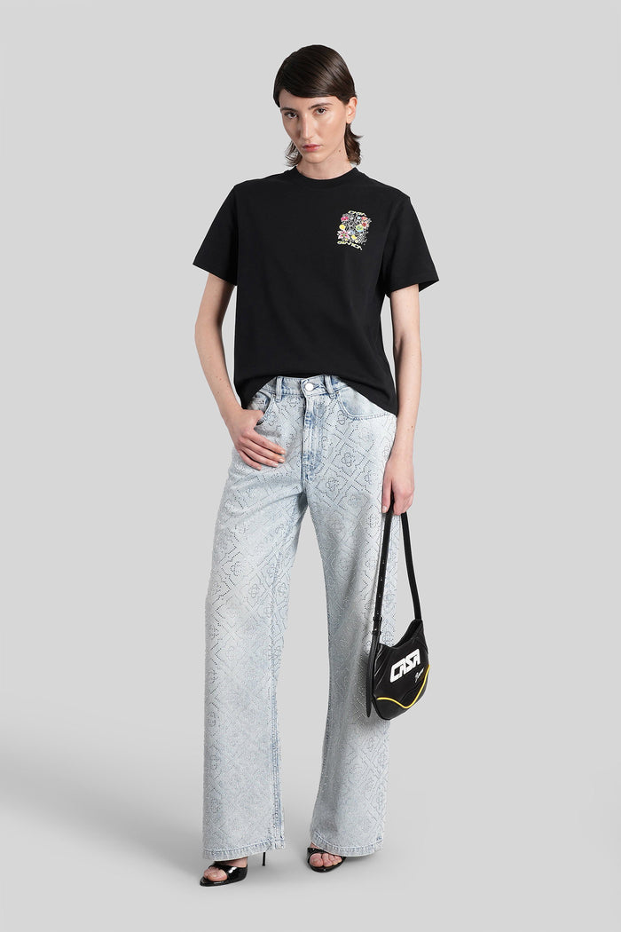 T-Shirt Black Cotton Abbigliamento