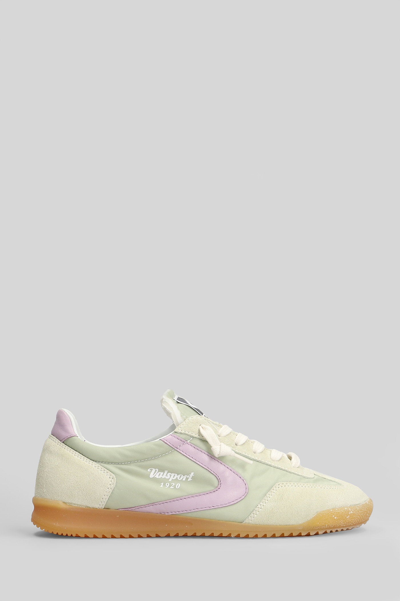 Mitica Nylon Sneakers Green Suede And Fabric Scarpe
