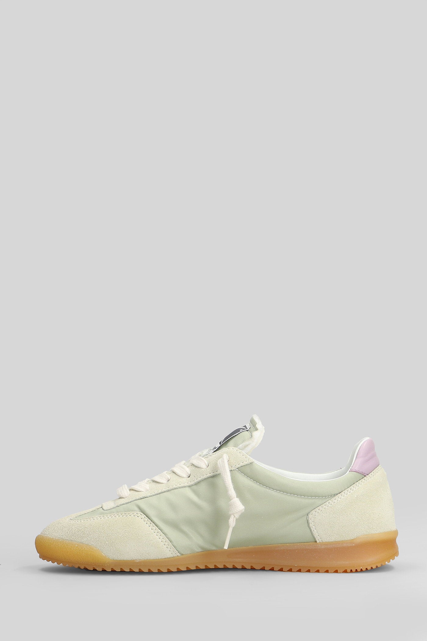 Mitica Nylon Sneakers Green Suede And Fabric Scarpe