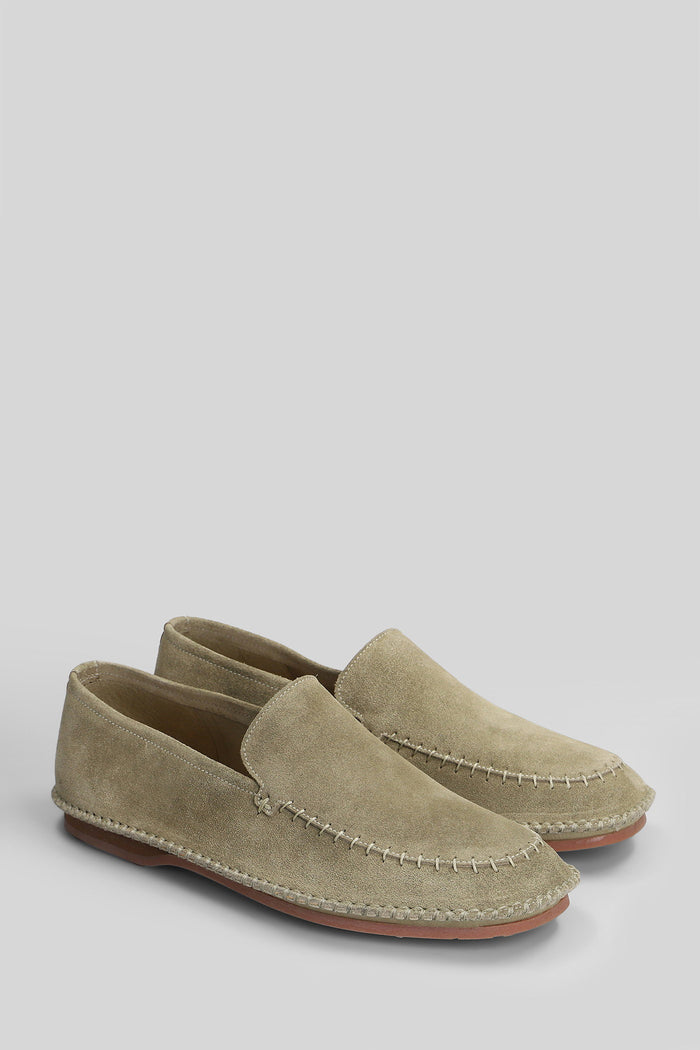 Loafers Green Suede Scarpe