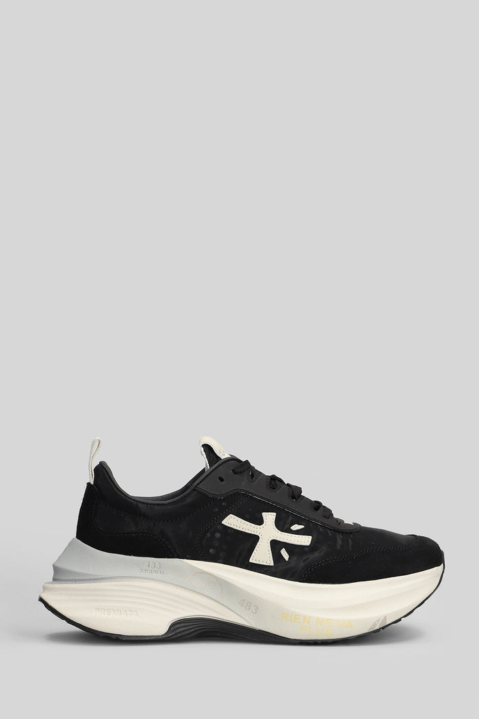Hill Sneakers Black Suede And Fabric Scarpe