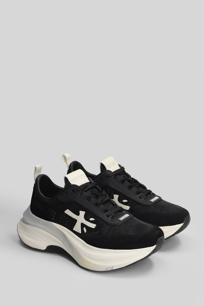 Hill Sneakers Black Suede And Fabric Scarpe