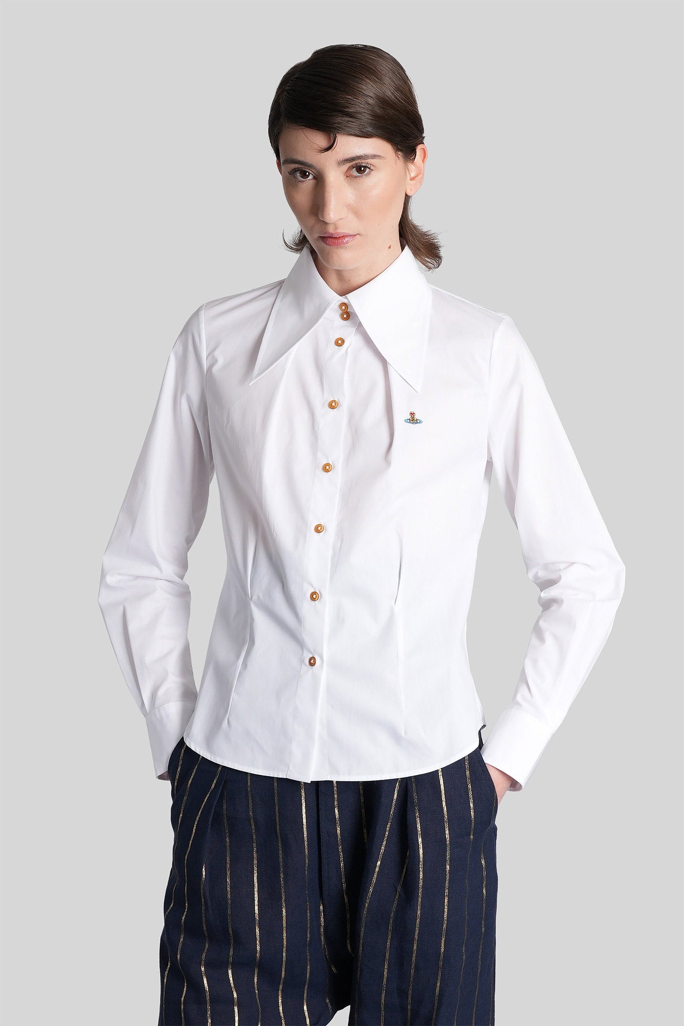 Violin Shirt White Cotton Abbigliamento