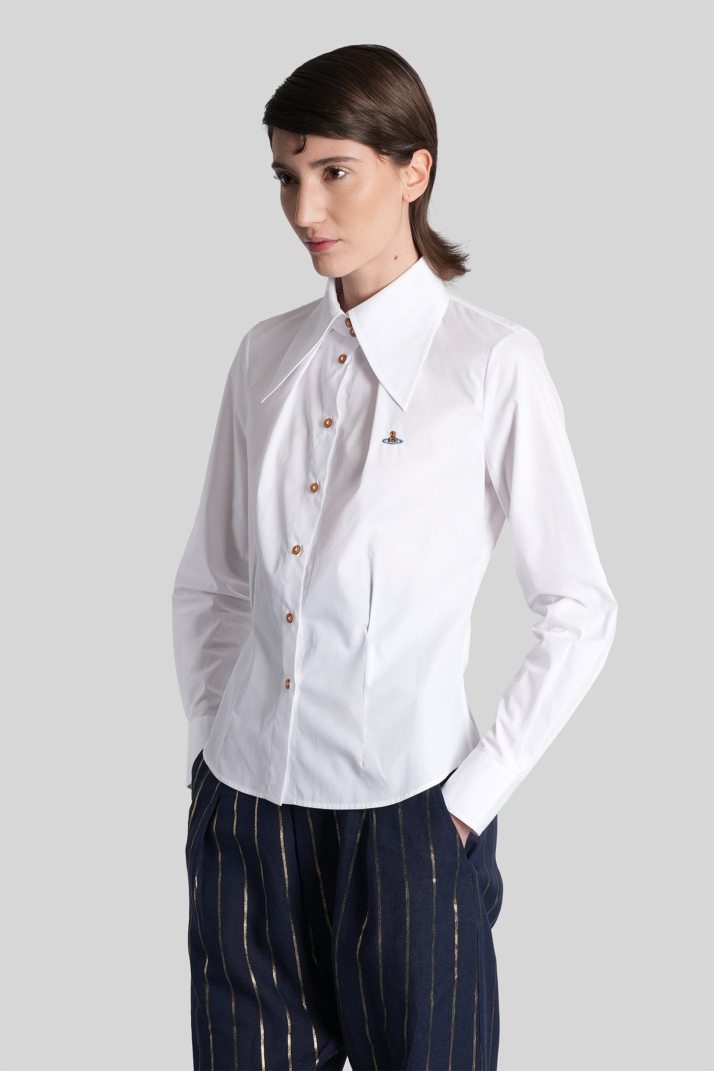 Violin Shirt White Cotton Abbigliamento