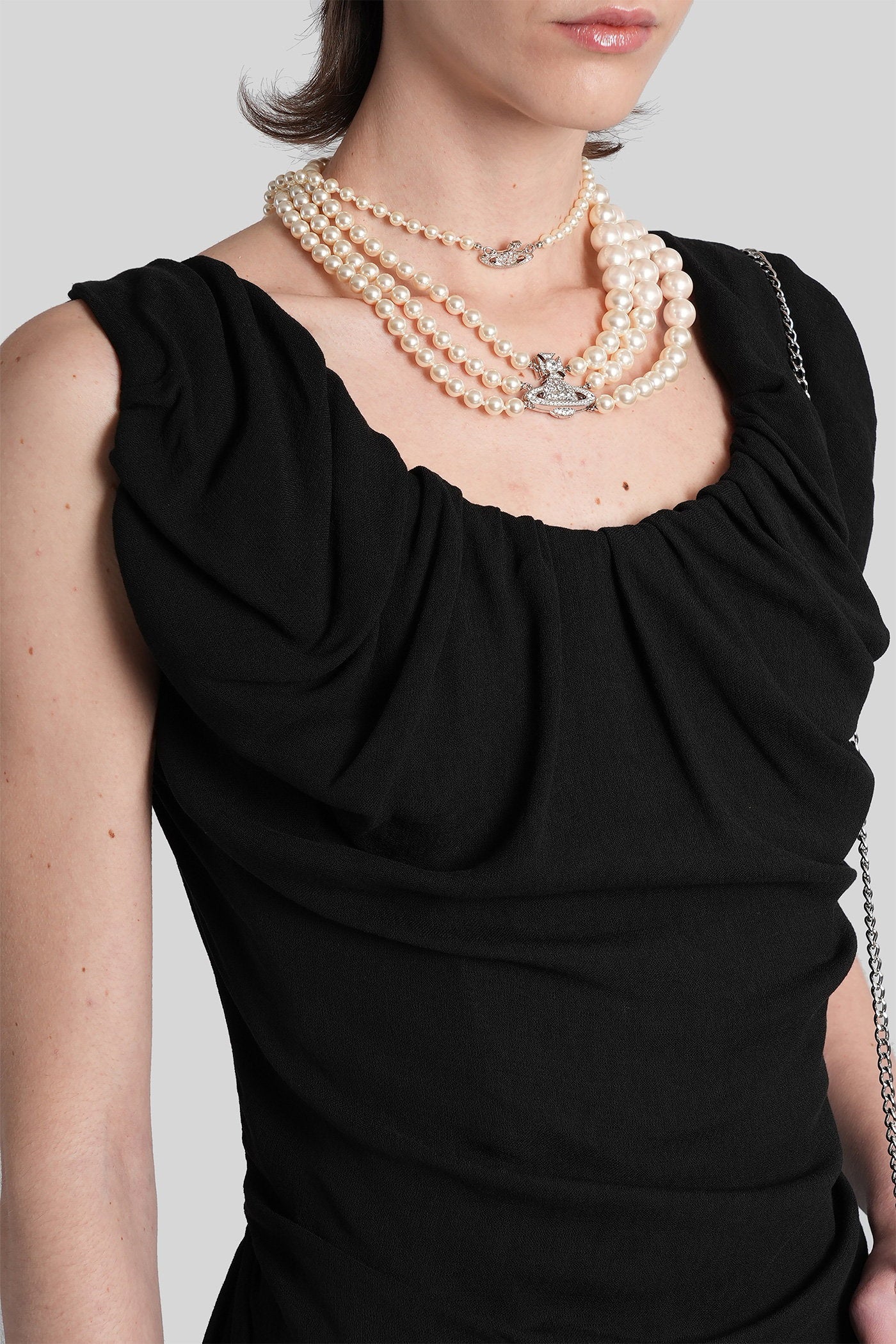 Long Ginnie Amber Dress Black Viscose Abbigliamento