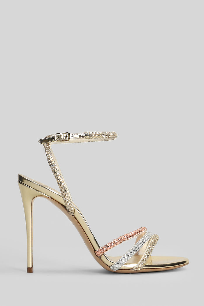 Andromeda Sandals Gold Leather Scarpe