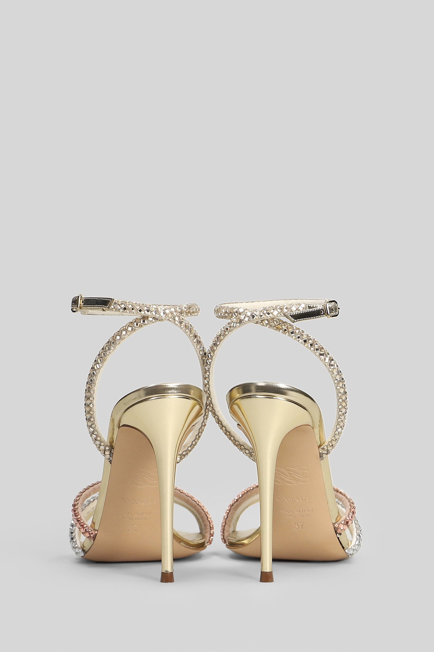 Andromeda Sandals Gold Leather Scarpe