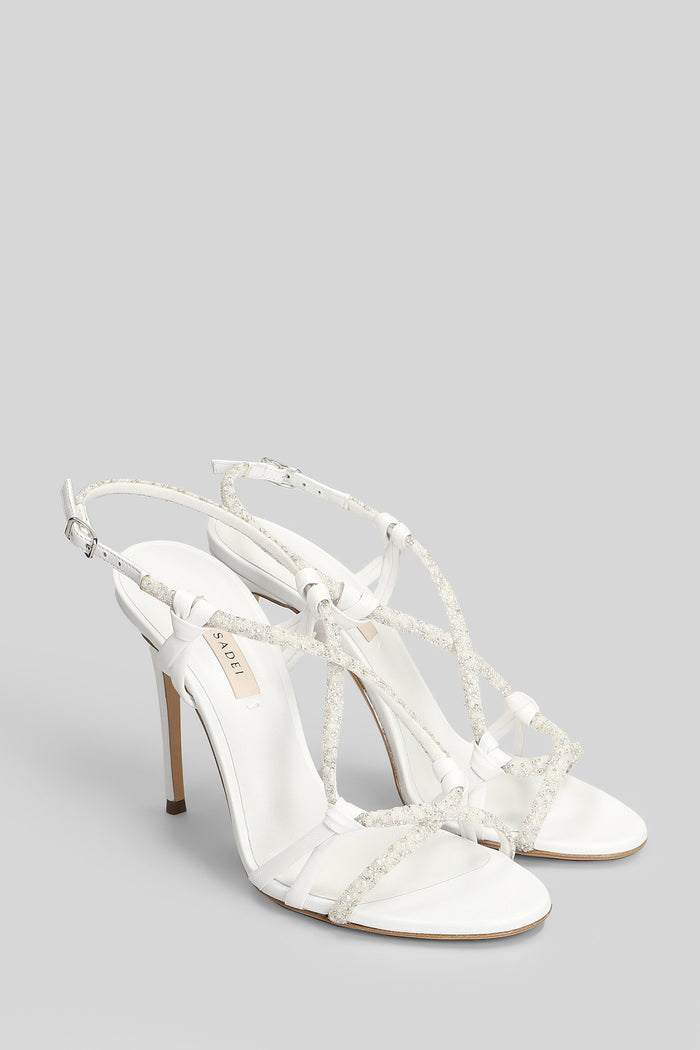 Sandals White Leather Scarpe