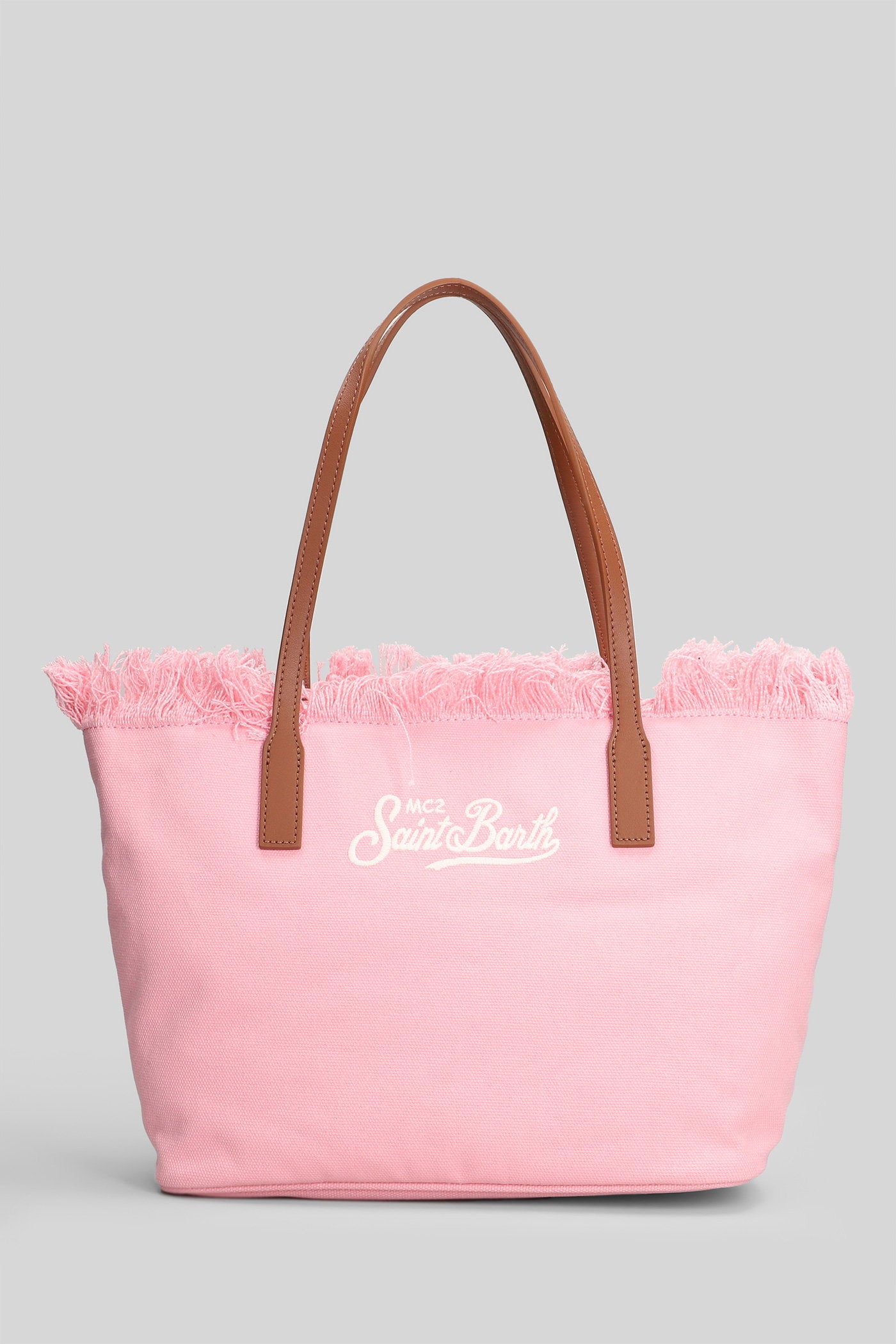 City Bag Mid Fringe Tote Rose-Pink Canvas Borse