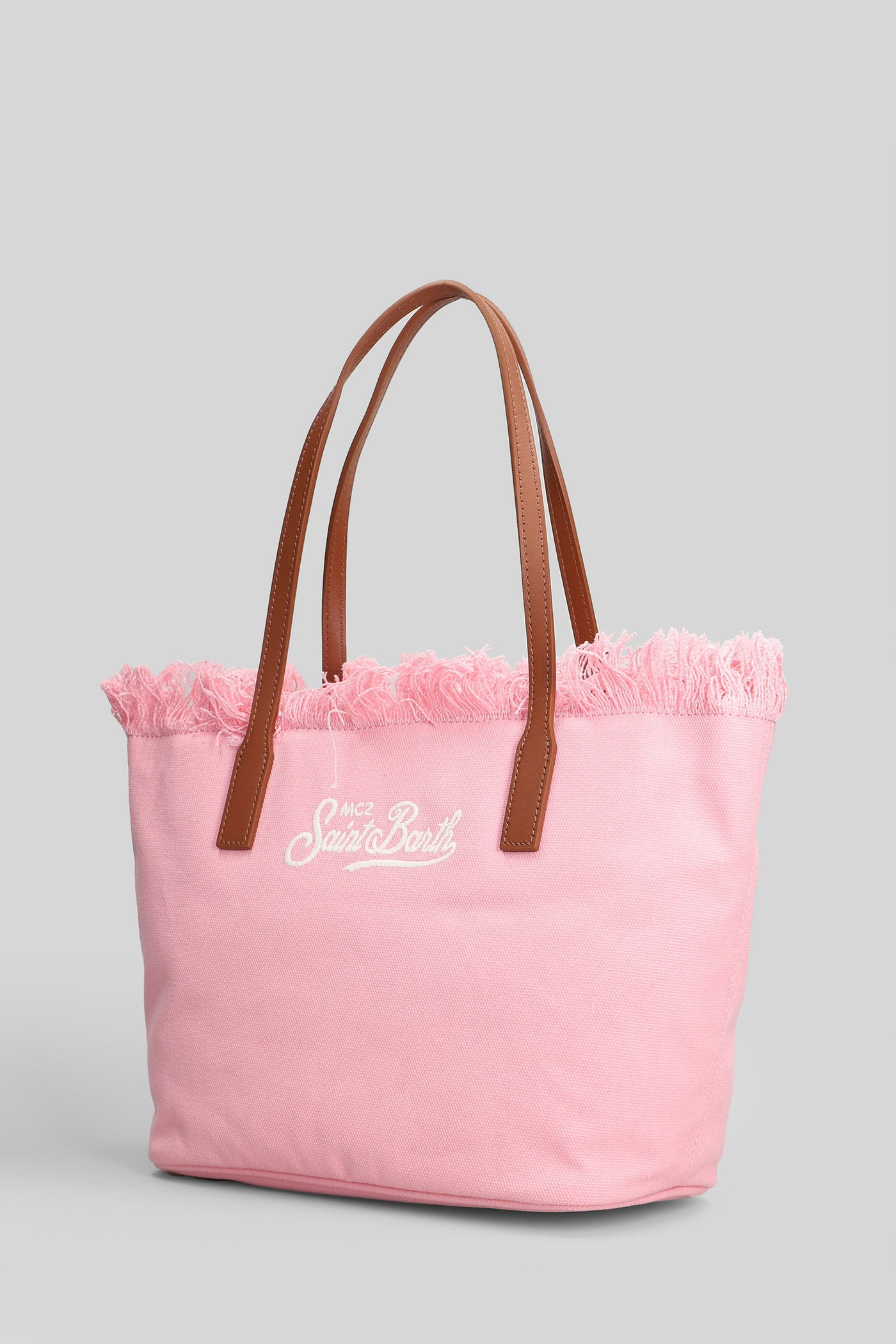 City Bag Mid Fringe Tote Rose-Pink Canvas Borse