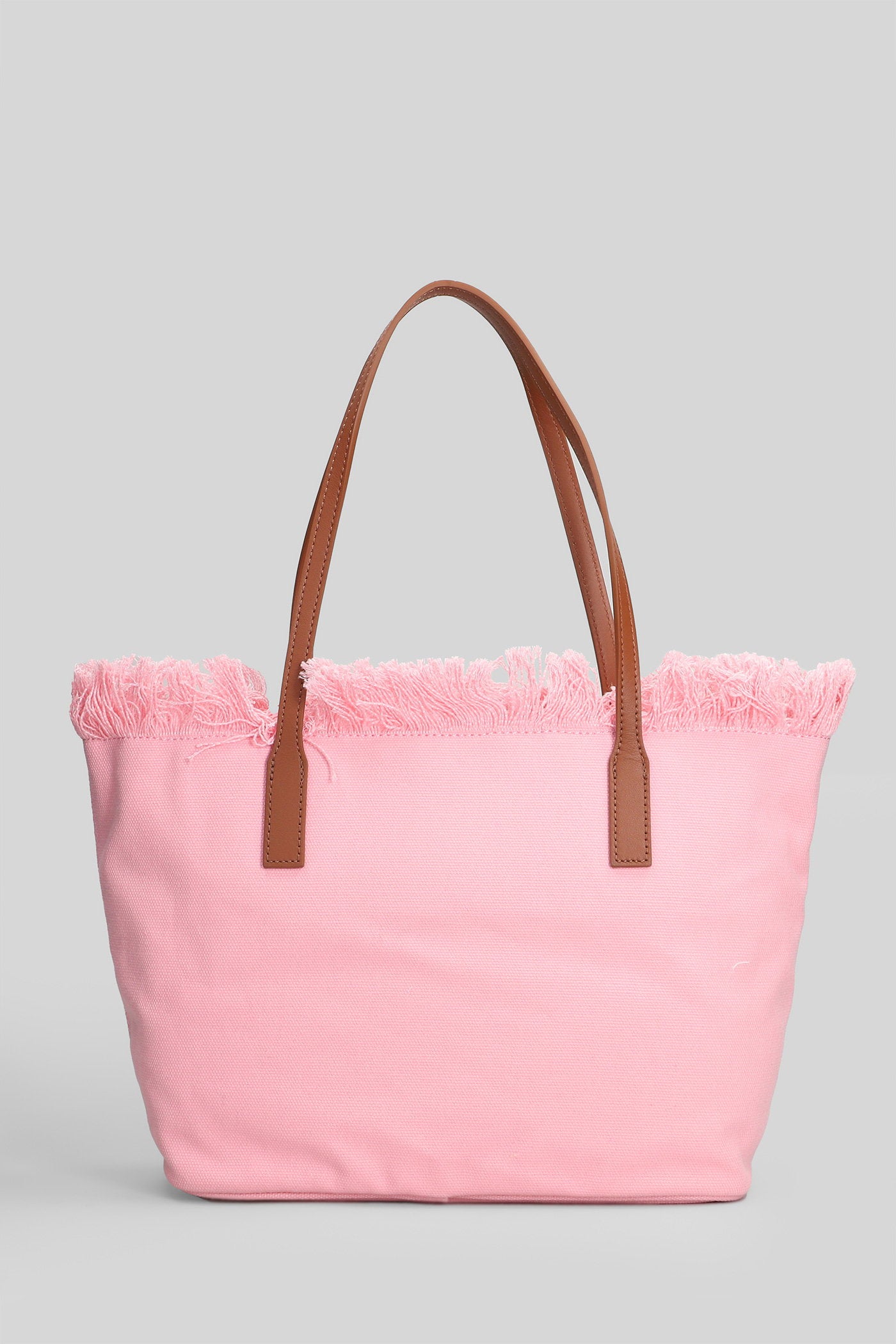 City Bag Mid Fringe Tote Rose-Pink Canvas Borse