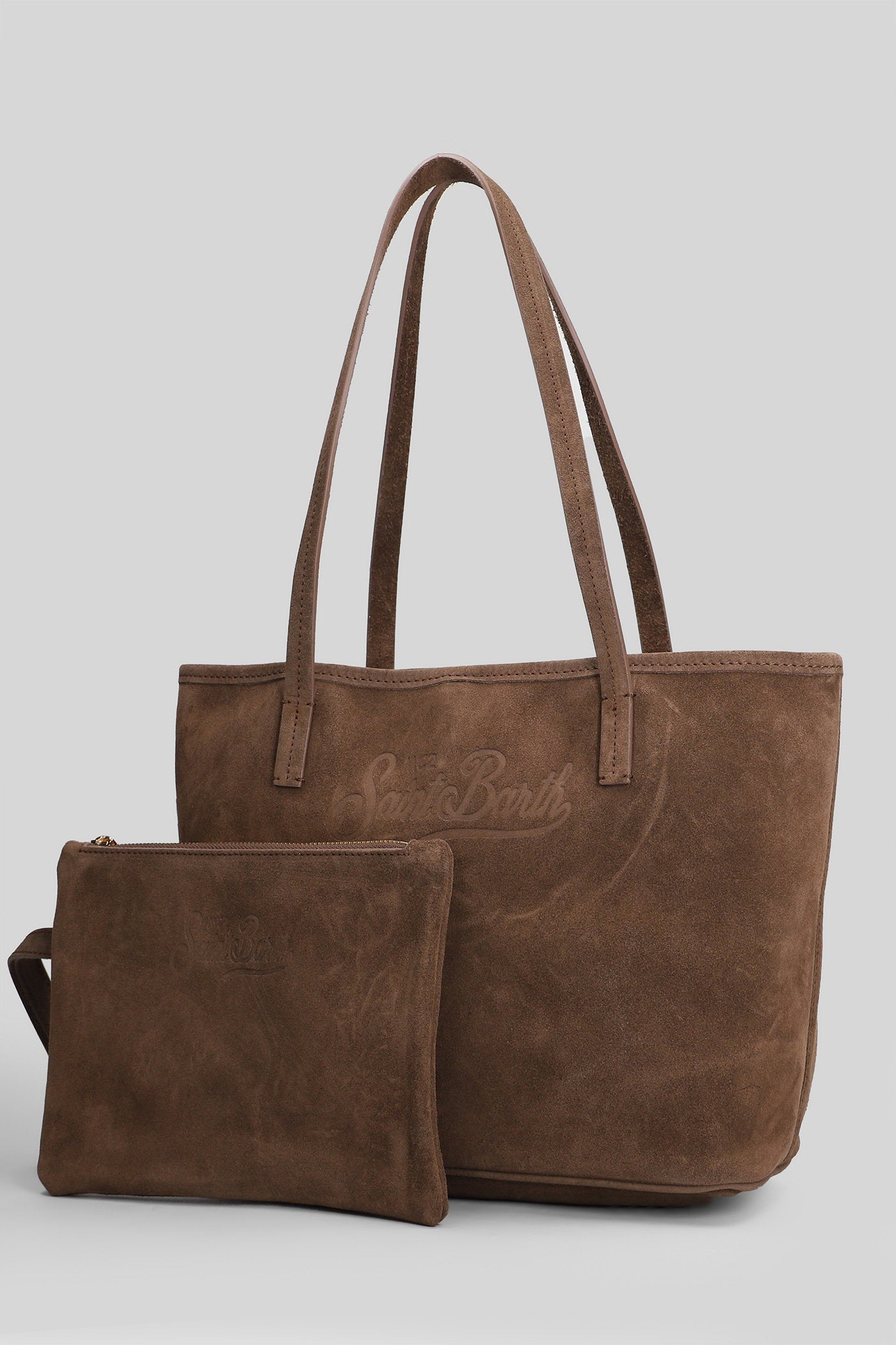 City Bag Mid Suede Tote Brown Borse