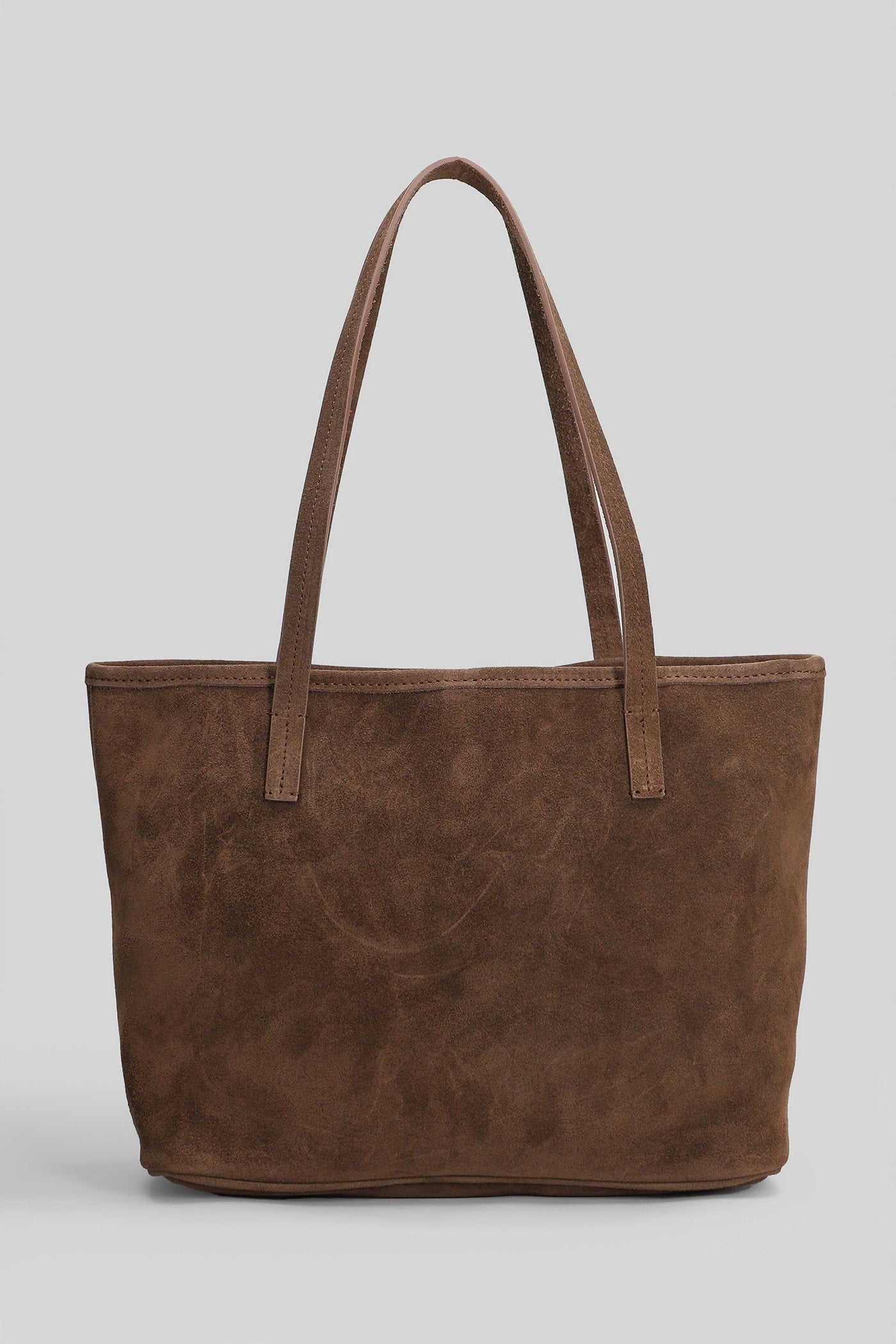 City Bag Mid Suede Tote Brown Borse