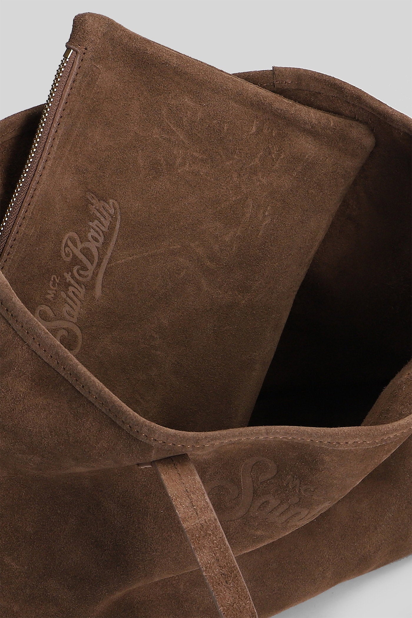 City Bag Mid Suede Tote Brown Borse