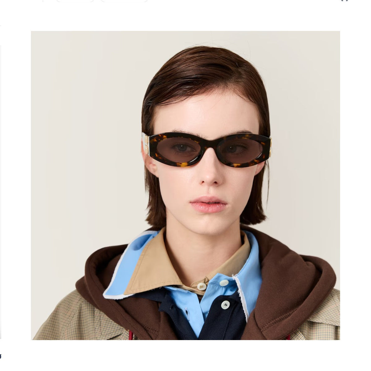 Miu 0mu 11ws Glimpse Brown Acetato Sunglasses