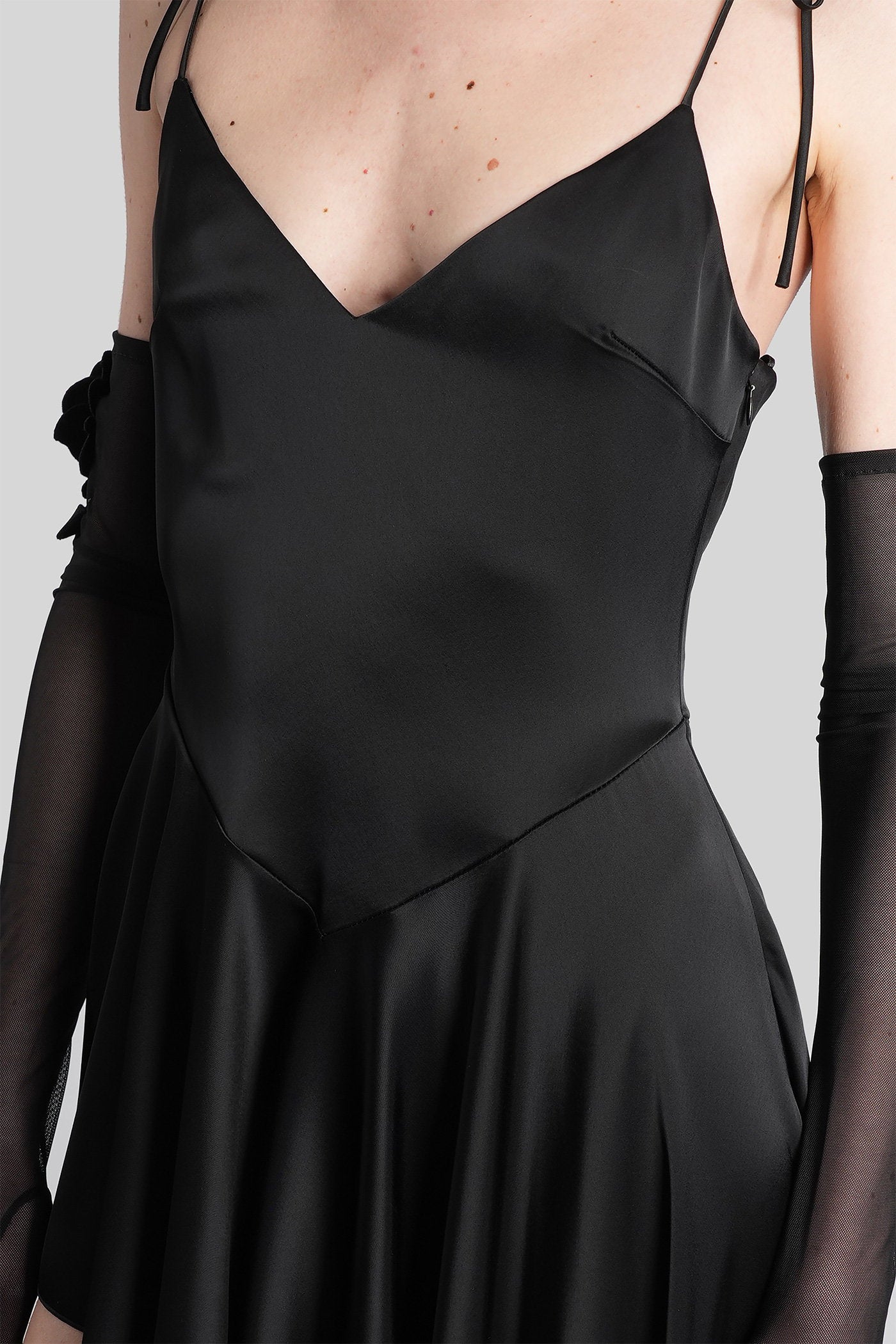 Long Dress Black Triacetate Abbigliamento