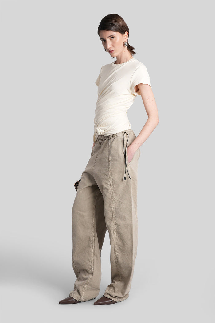 Angel Pants Beige Cotton Abbigliamento