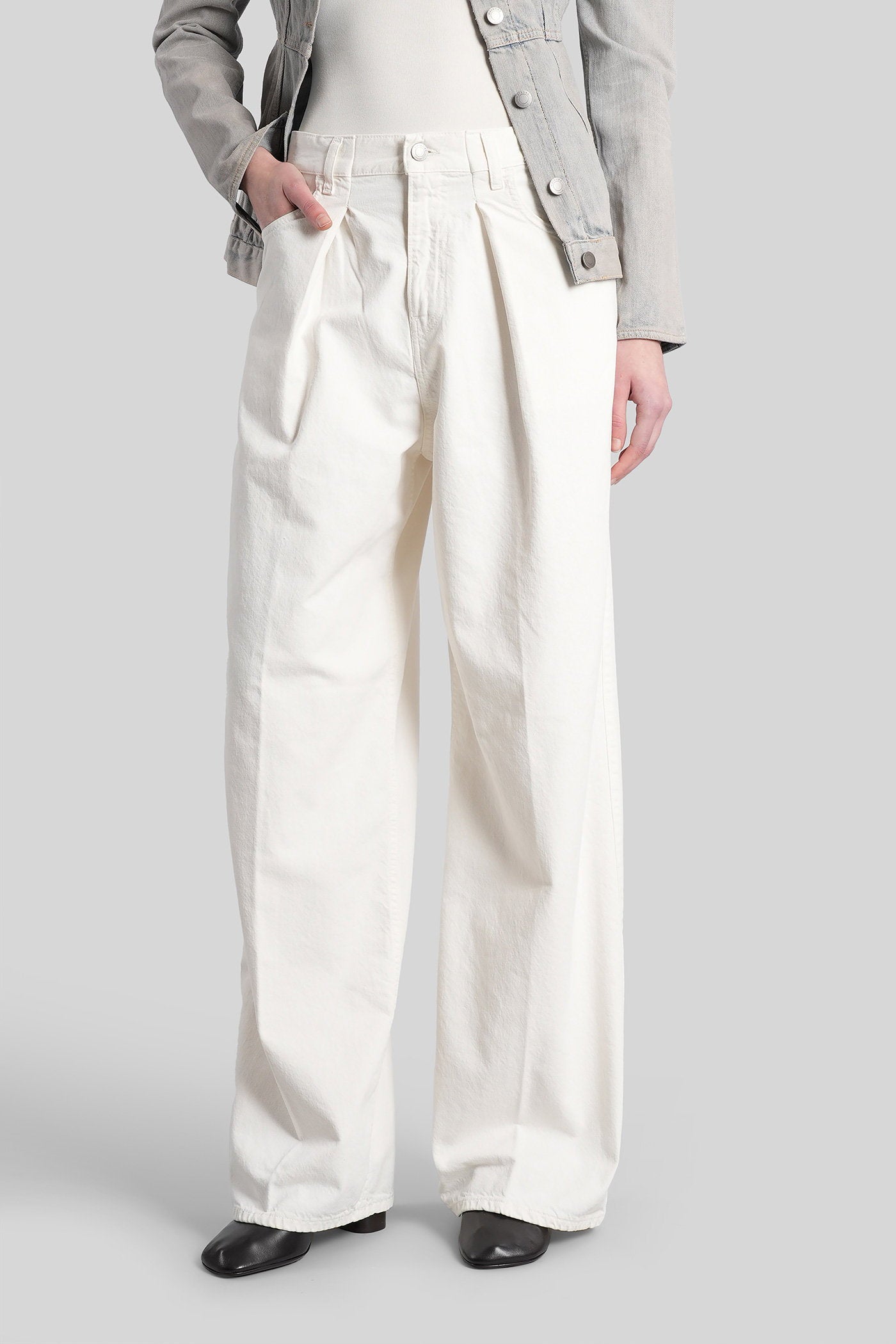 Candy Jeans White Cotton Abbigliamento