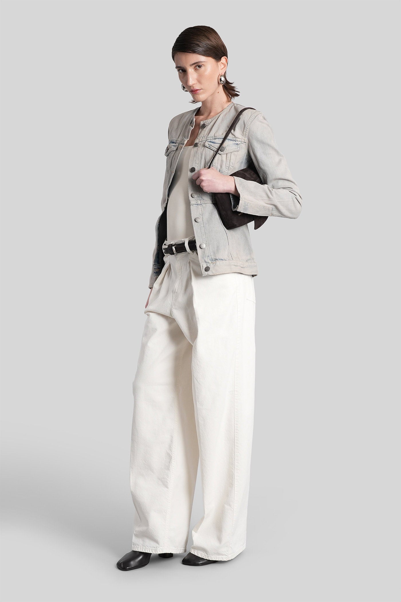 Candy Jeans White Cotton Abbigliamento