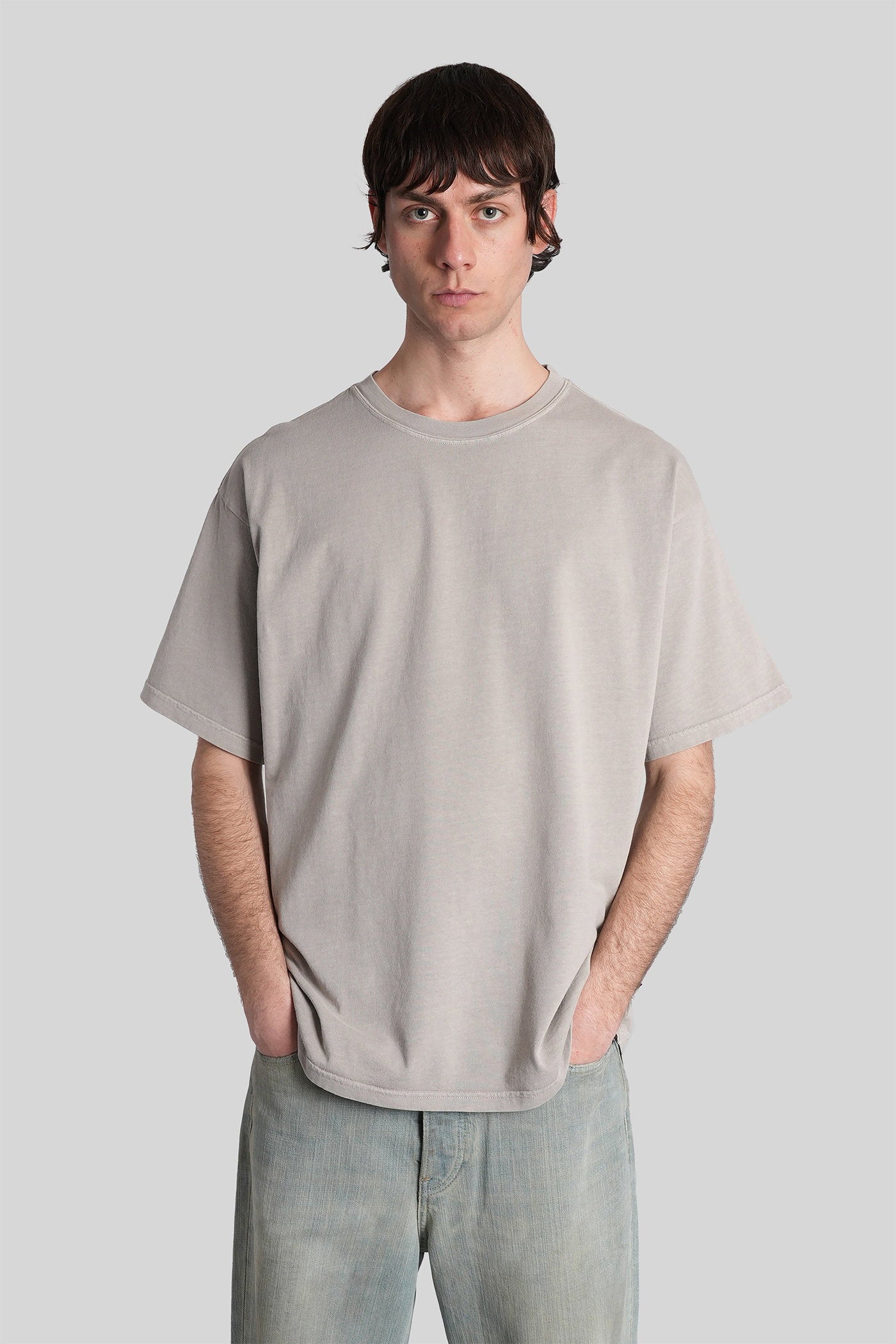 Dave T-Shirt Grey Cotton Abbigliamento