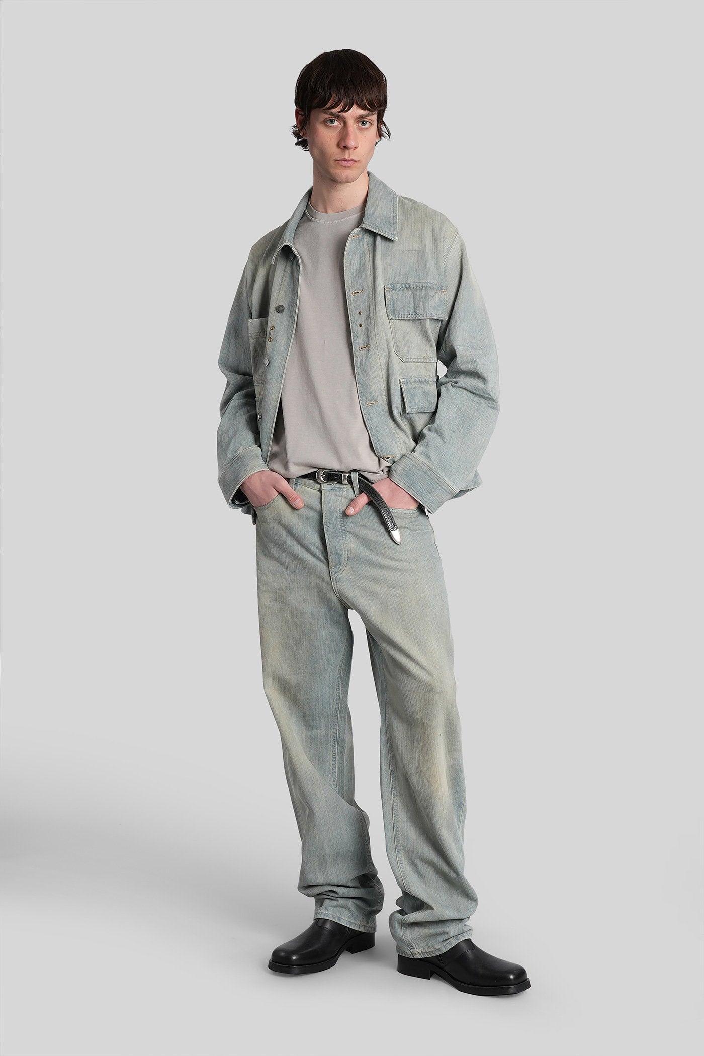 Dave T-Shirt Grey Cotton Abbigliamento