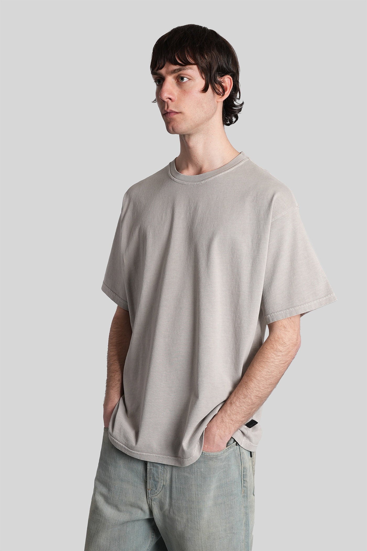 Dave T-Shirt Grey Cotton Abbigliamento