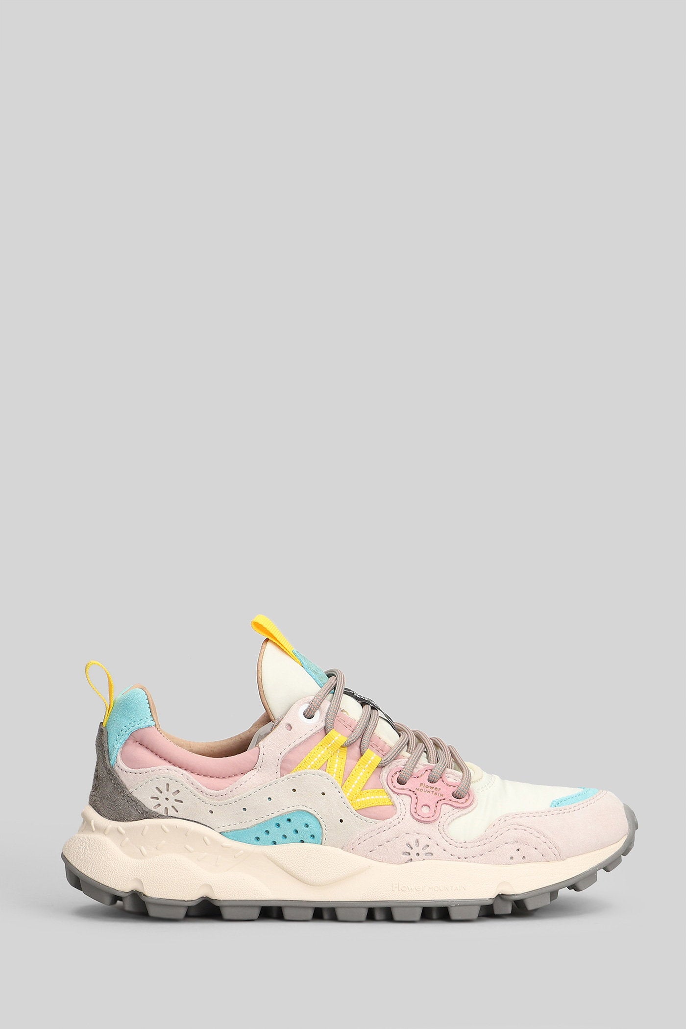 Yamano 3 Sneakers White Suede And Fabric Scarpe