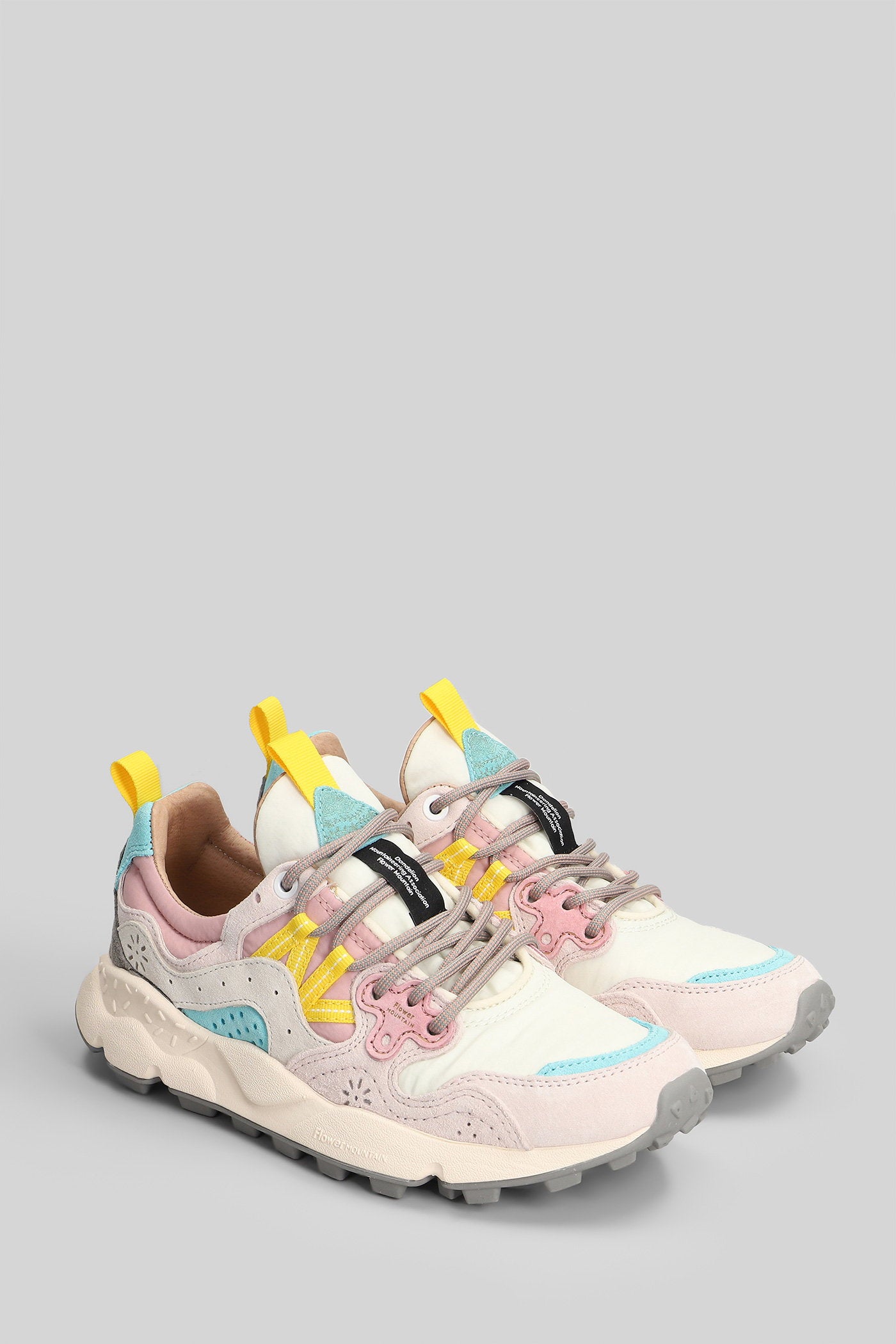 Yamano 3 Sneakers White Suede And Fabric Scarpe