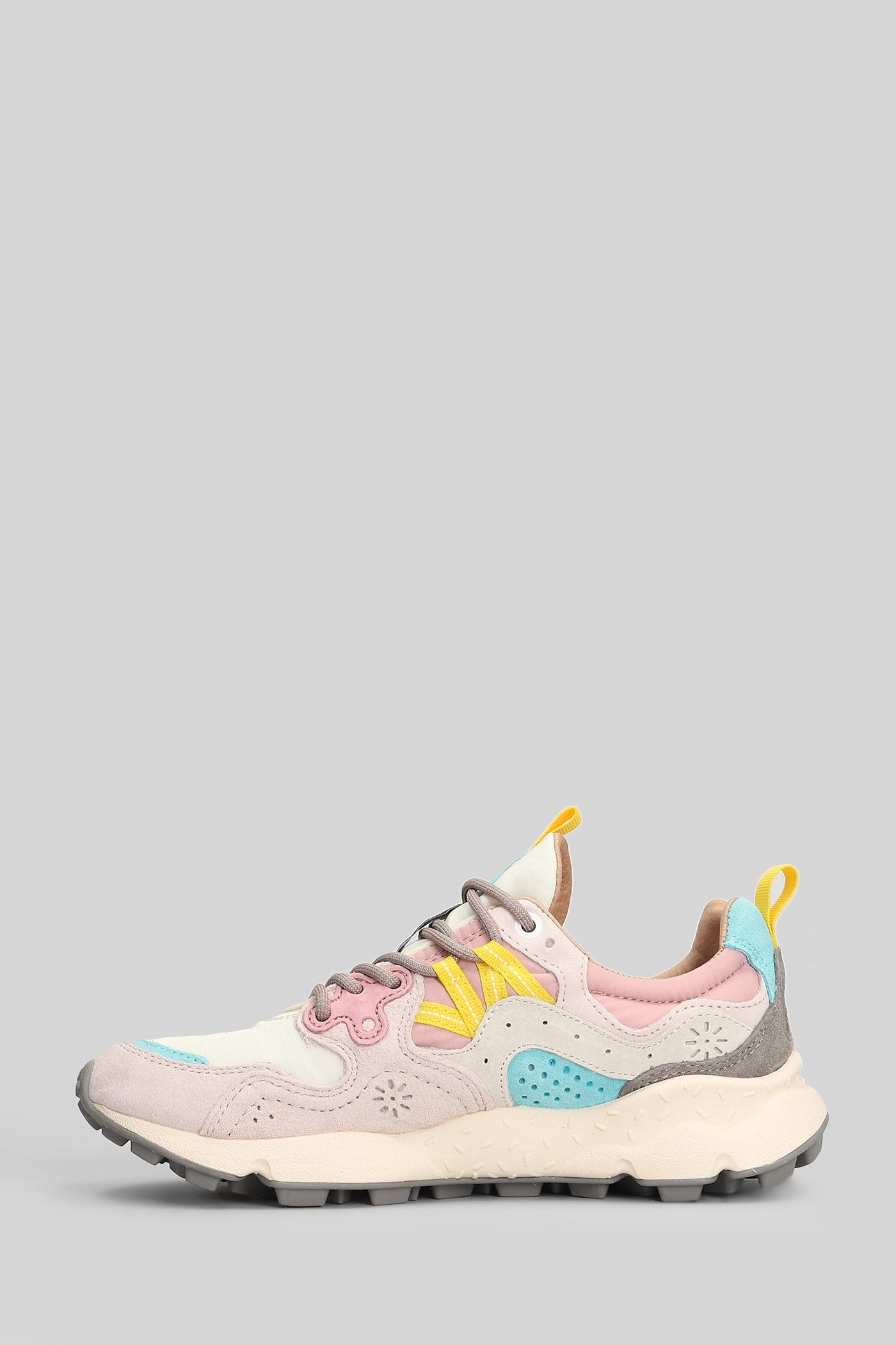 Yamano 3 Sneakers White Suede And Fabric Scarpe