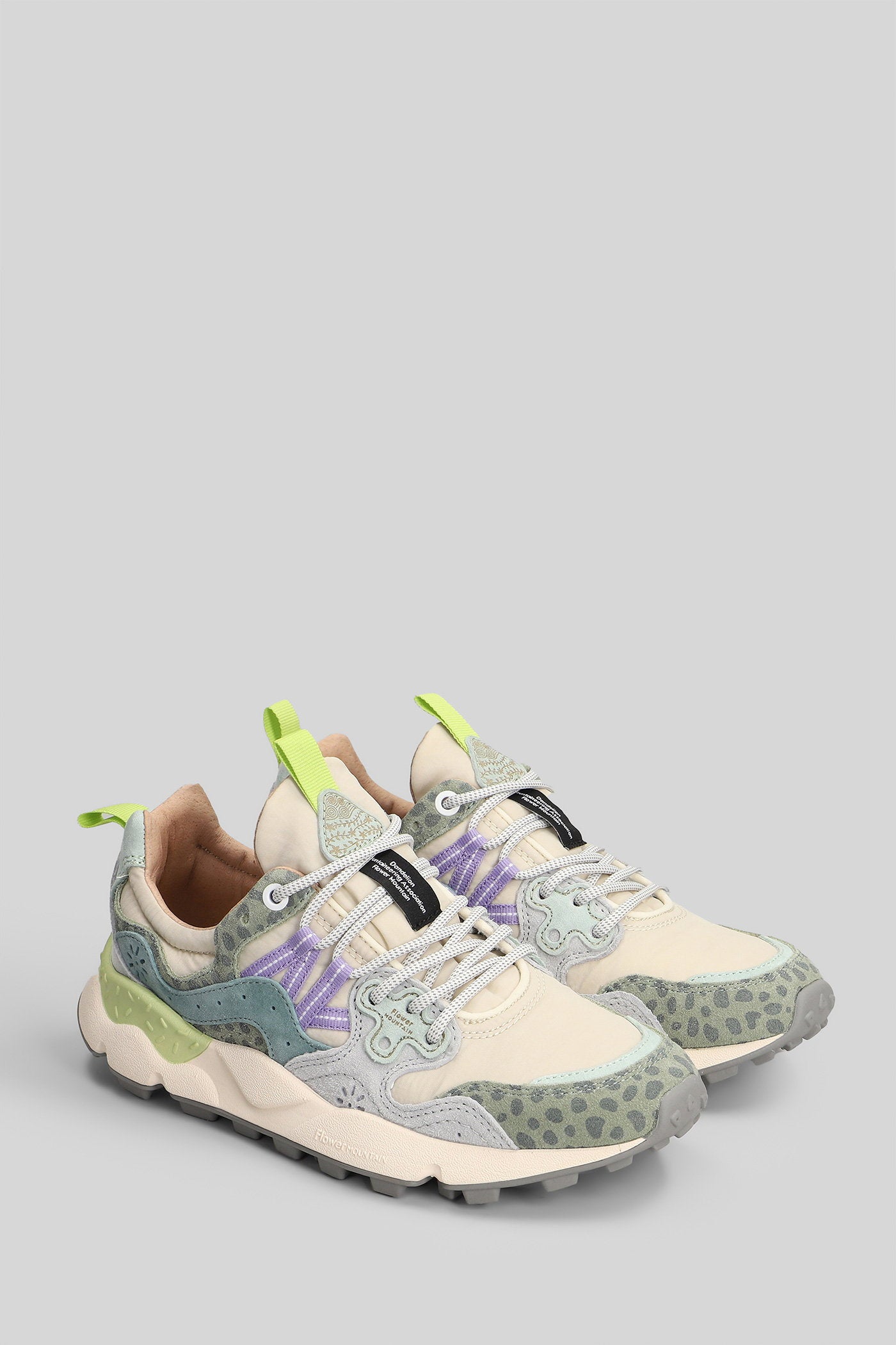 Yamano 3 Sneakers Green Suede And Fabric Scarpe