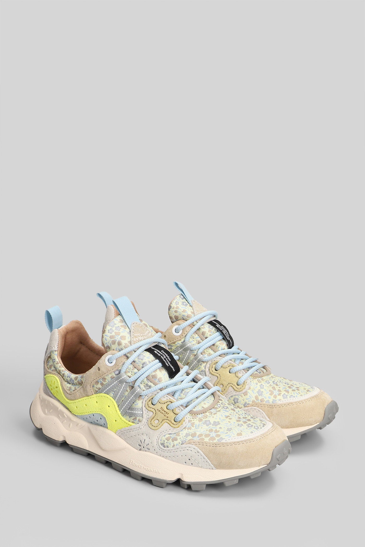 Yamano 3 Sneakers Beige Suede And Fabric Scarpe