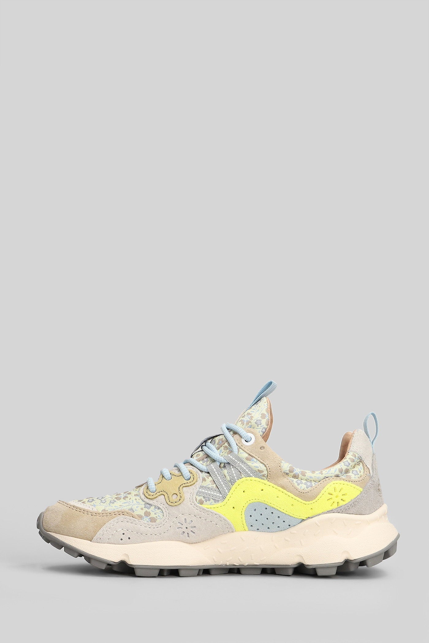 Yamano 3 Sneakers Beige Suede And Fabric Scarpe
