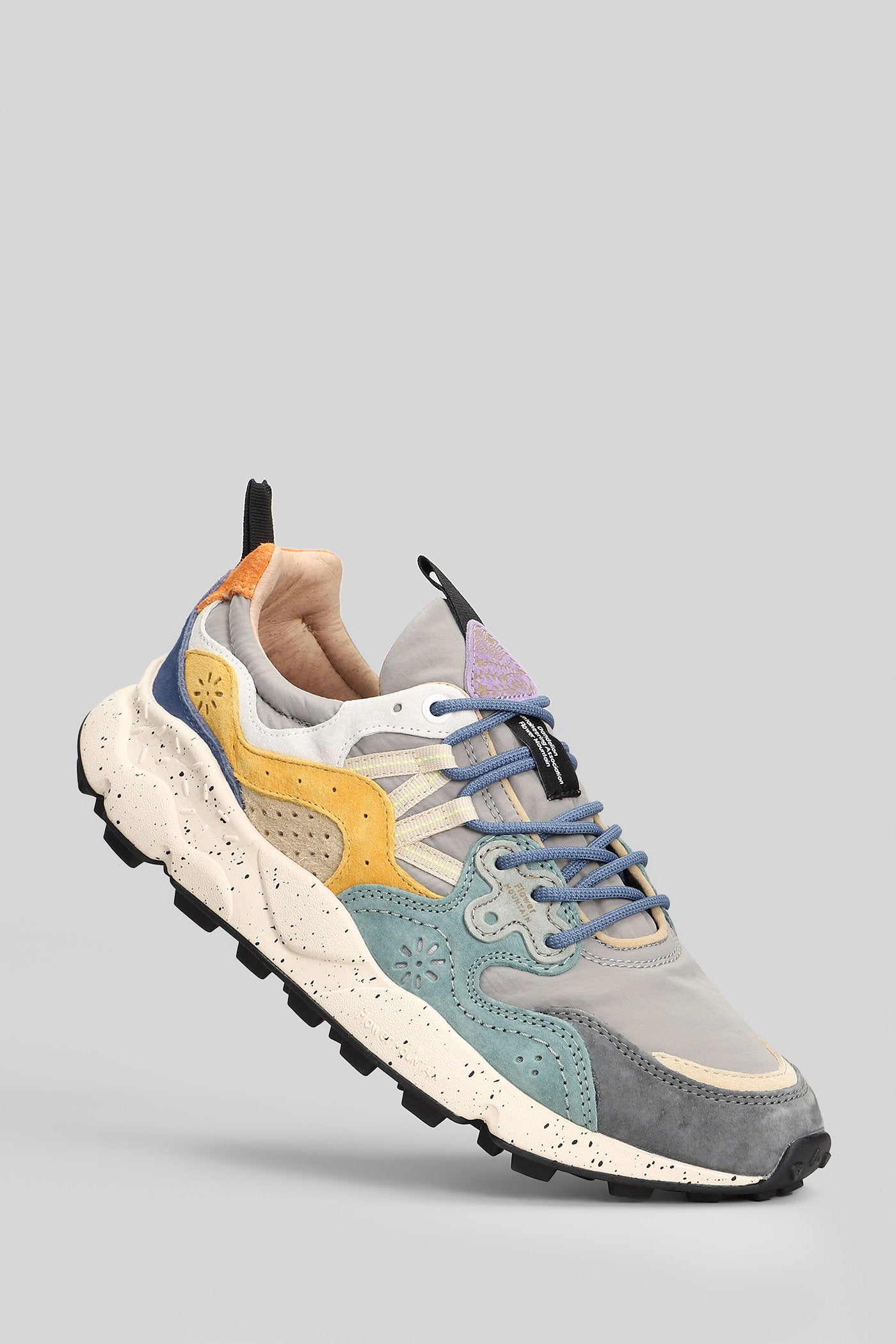Yamano 3 Sneakers Petroleum Suede And Fabric Scarpe