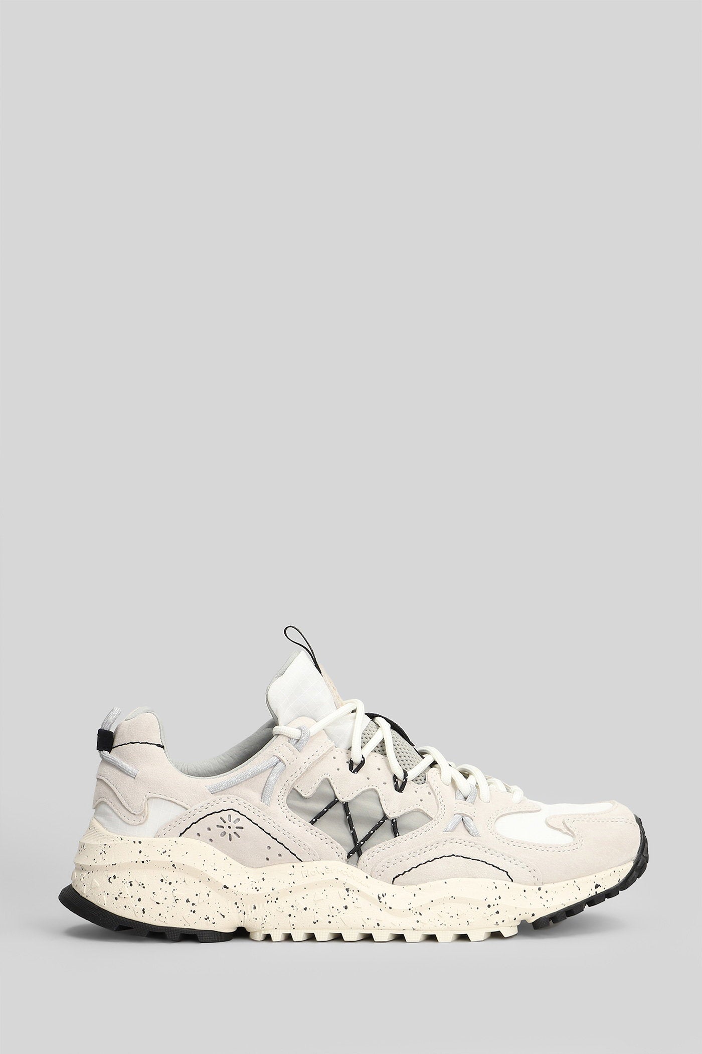 Yamabushi Sneakers White Suede And Fabric Scarpe