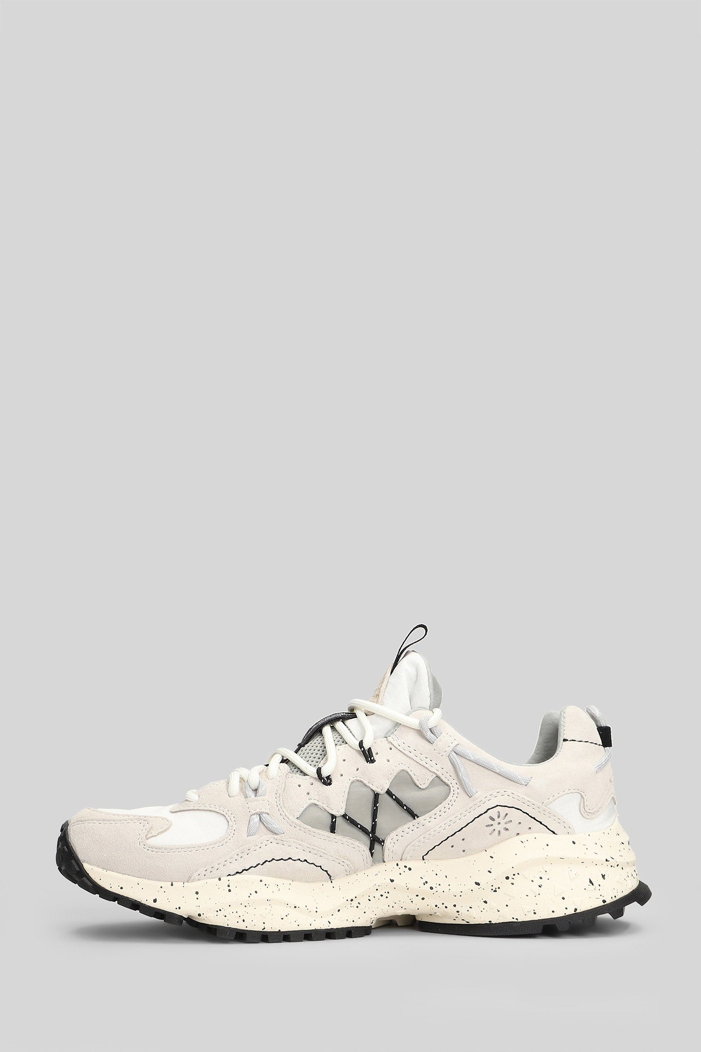 Yamabushi Sneakers White Suede And Fabric Scarpe