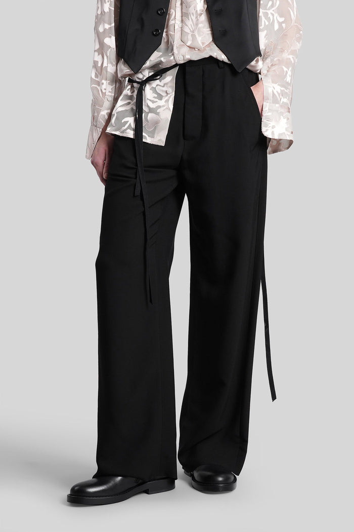 Anneke Pants Black Viscose Abbigliamento