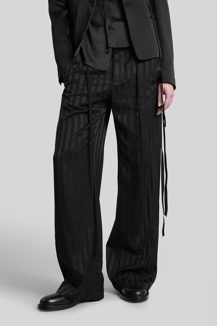 Anneke Pants Black Viscose Abbigliamento