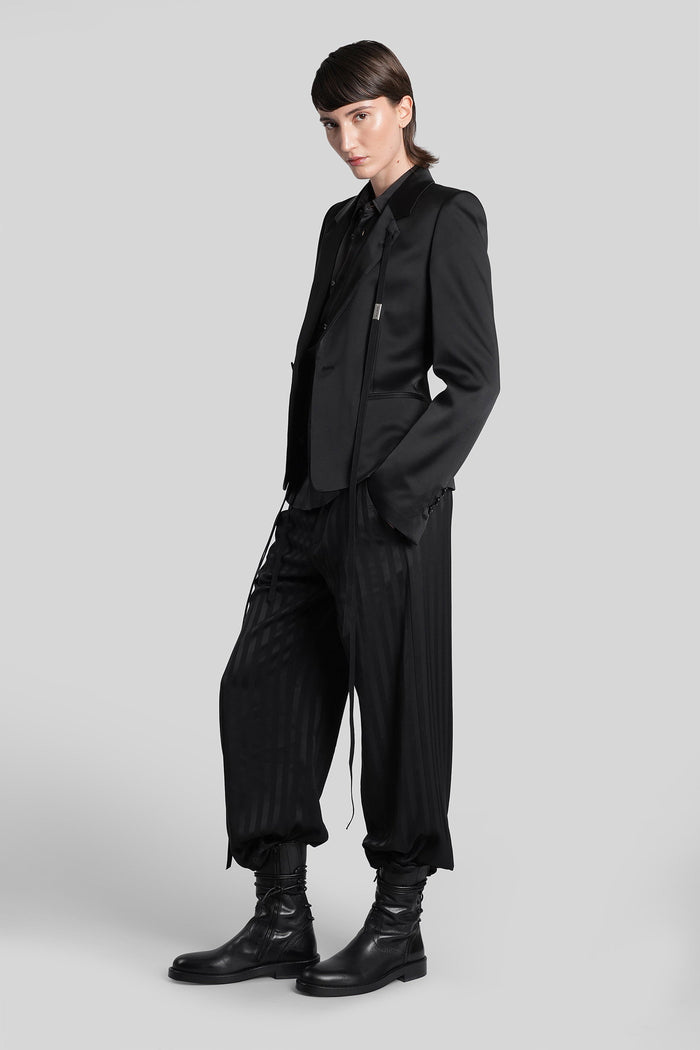Anneke Pants Black Viscose Abbigliamento