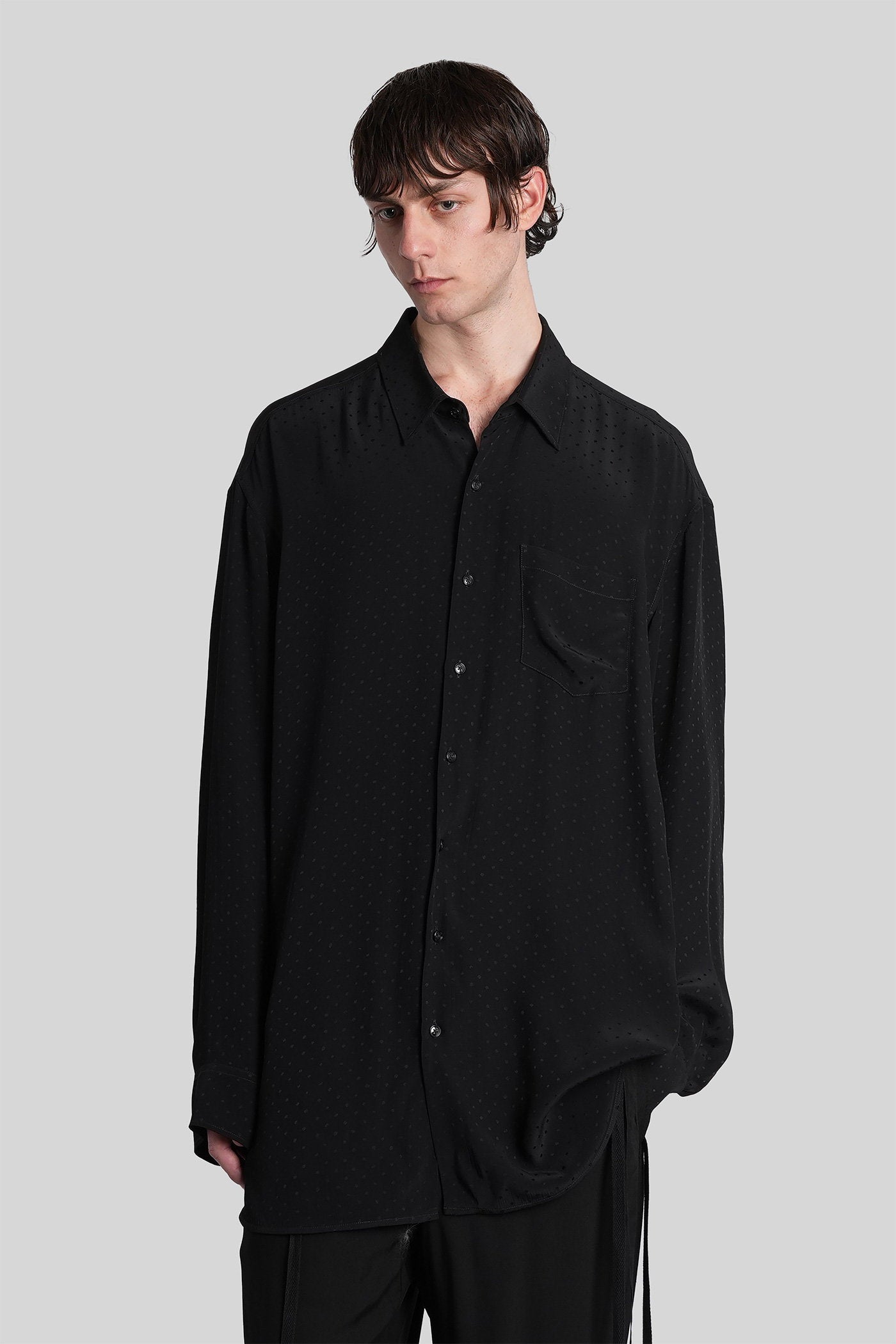 Mark Shirt In Black Viscose Abbigliamento