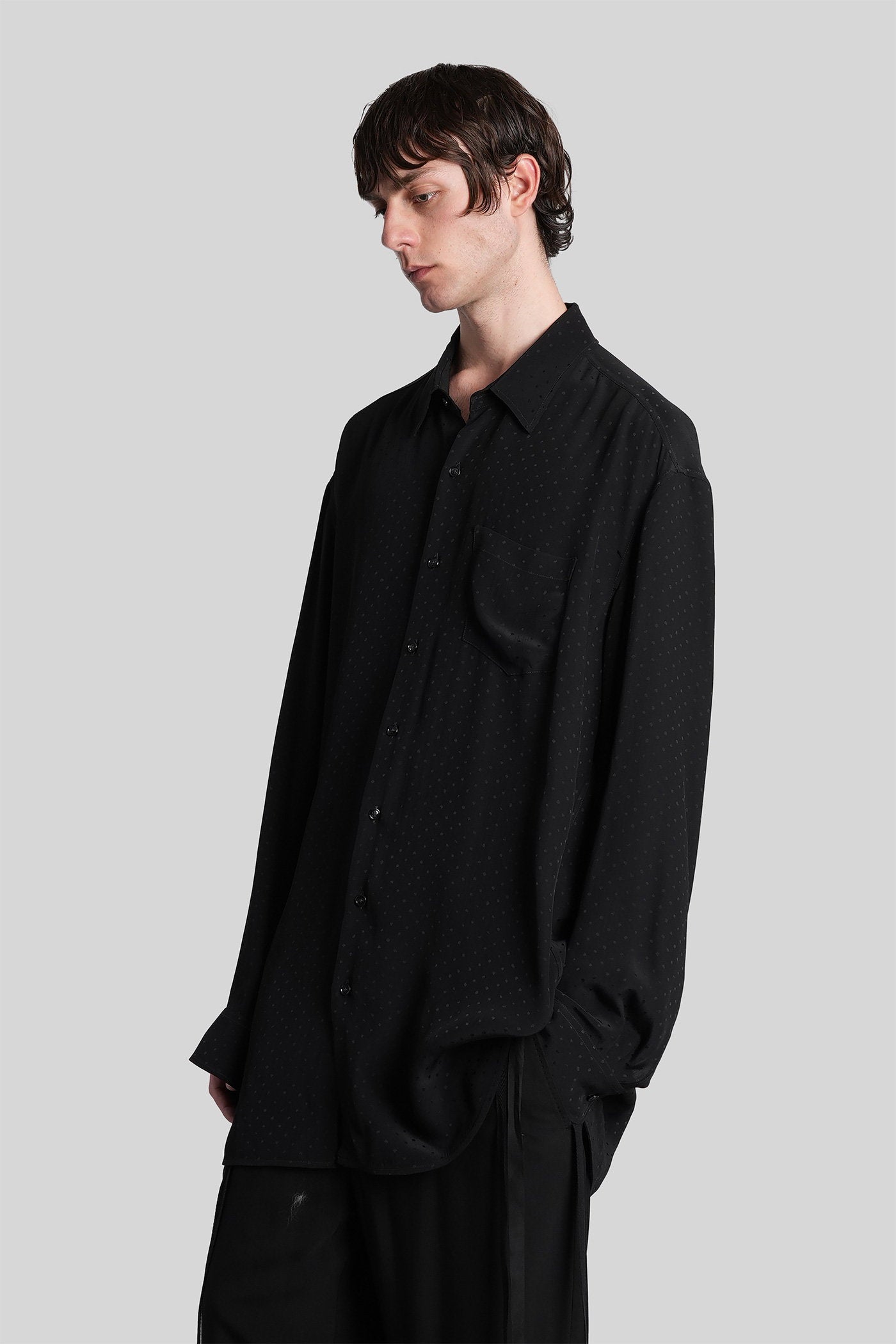 Mark Shirt In Black Viscose Abbigliamento