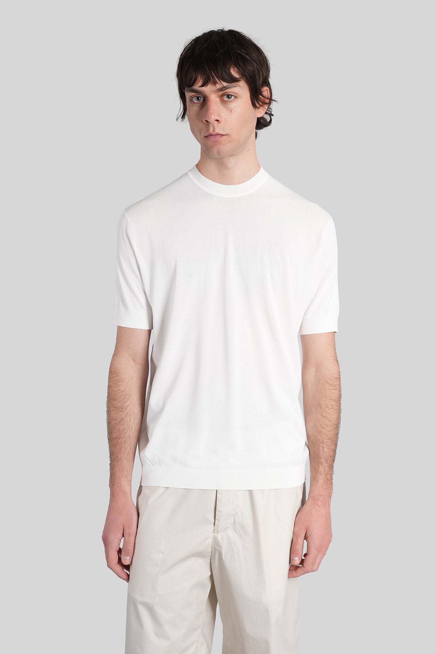 K193 T-Shirt White Viscose Abbigliamento