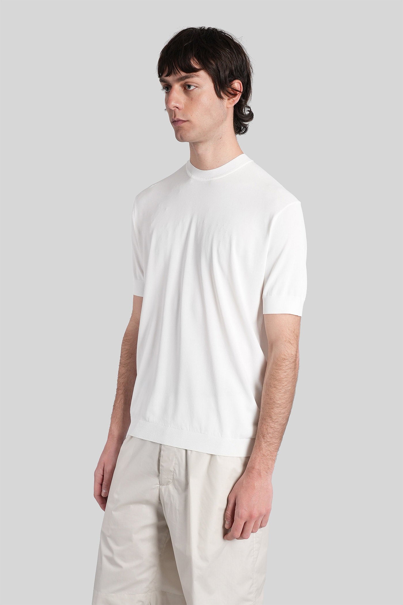K193 T-Shirt White Viscose Abbigliamento