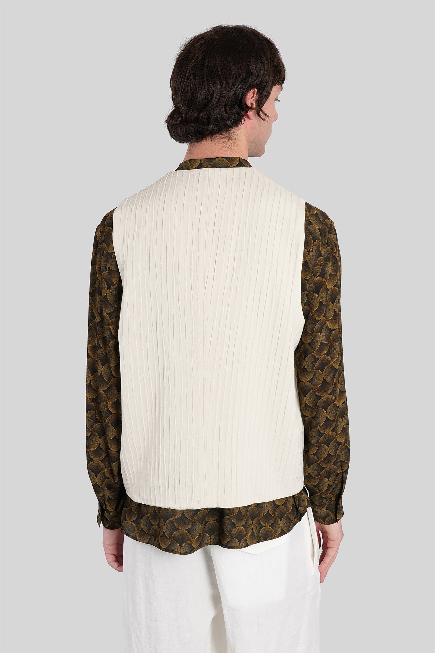 Vest Beige Viscose Abbigliamento