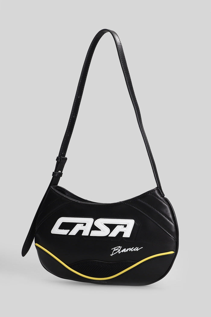 Shoulder Bag Black Leather Borse