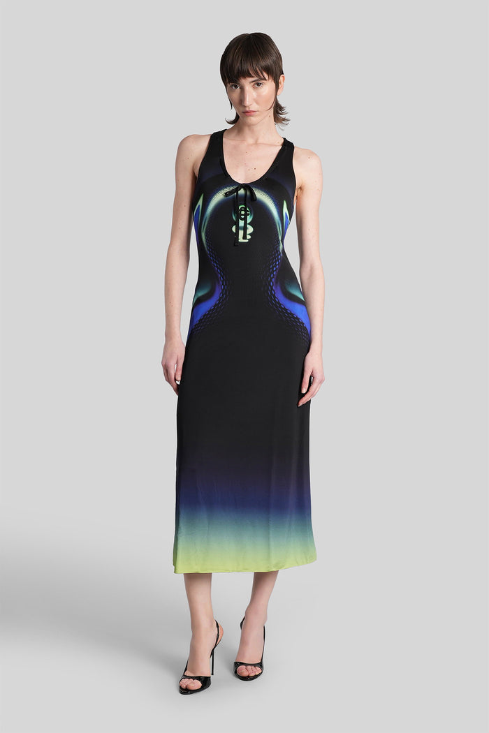 Long Dress Black Viscose Abbigliamento