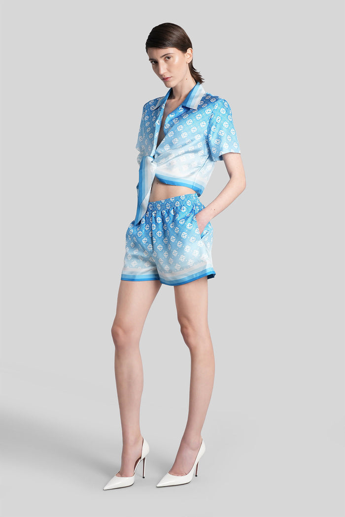 Shorts Cyan Silk Abbigliamento
