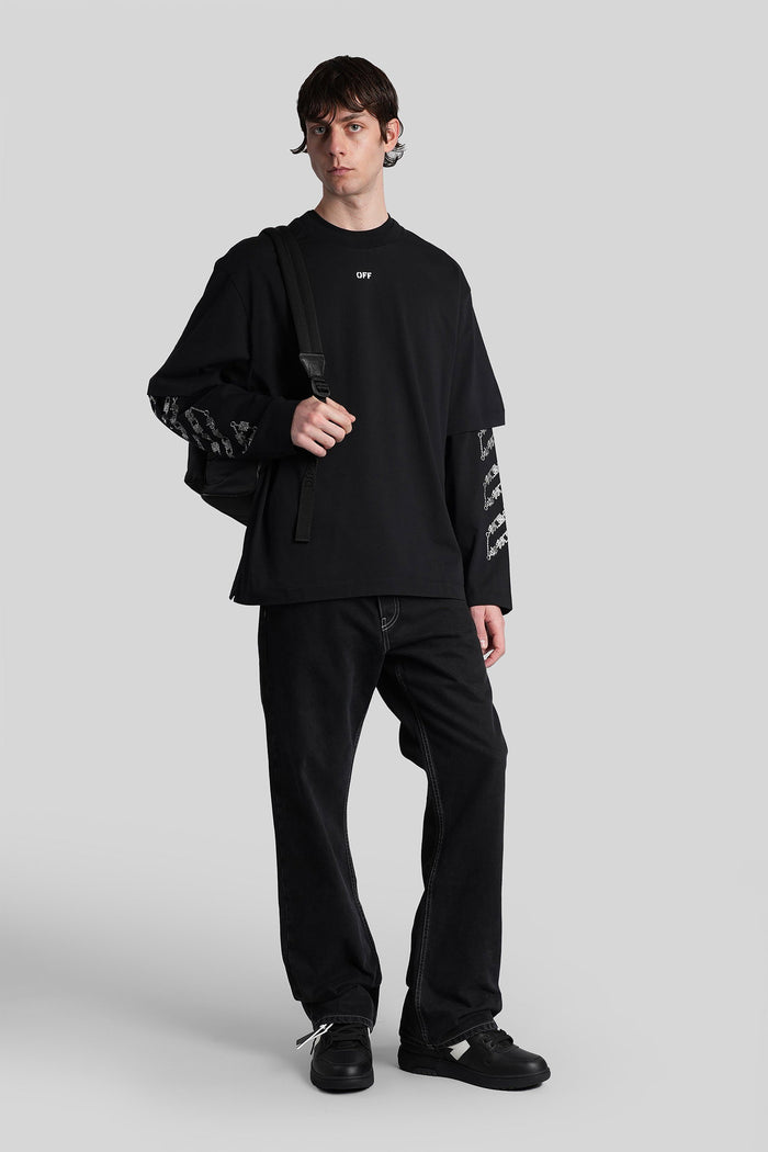 T-Shirt Black Cotton Abbigliamento