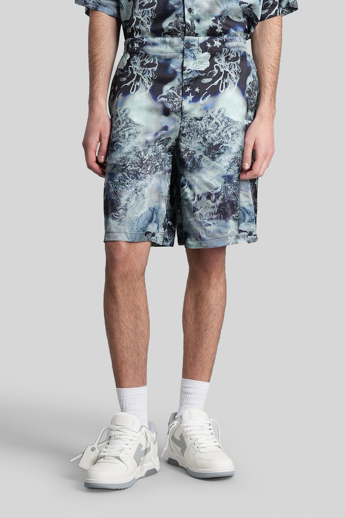 Shorts Blue Viscose Abbigliamento