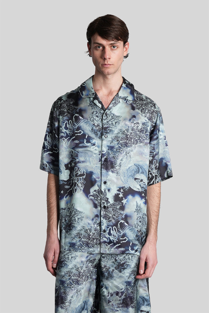 Shirt Blue Viscose Abbigliamento